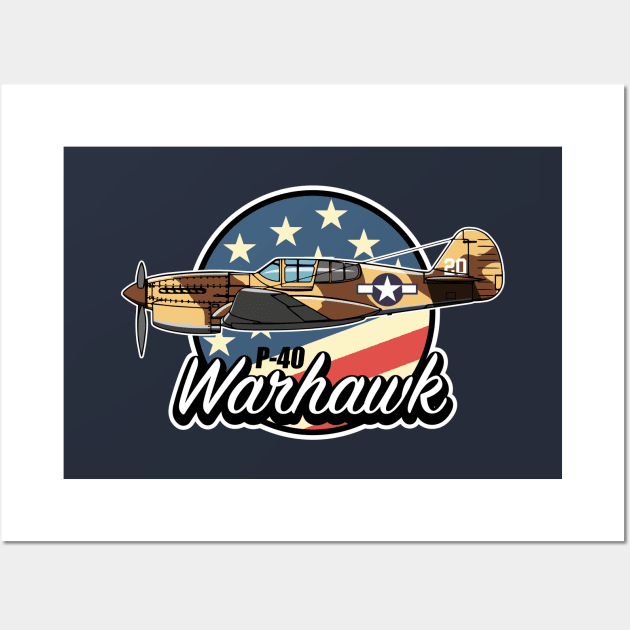 P-40 Warhawk Wall Art by TCP